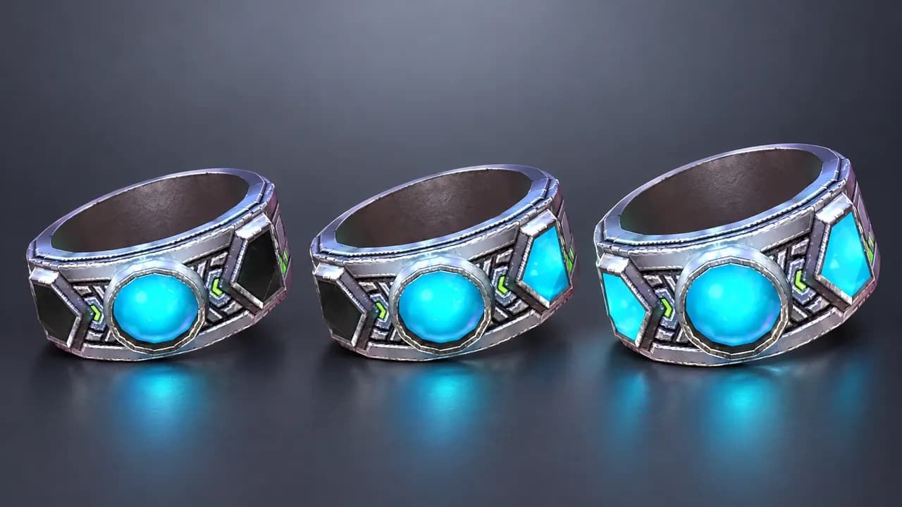 Low, Medium, and High Turmacan’s Bracelets arranged left to right on a plain charcoal background.